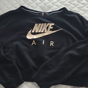 Nike Black and Gold Crew Neck Sweater